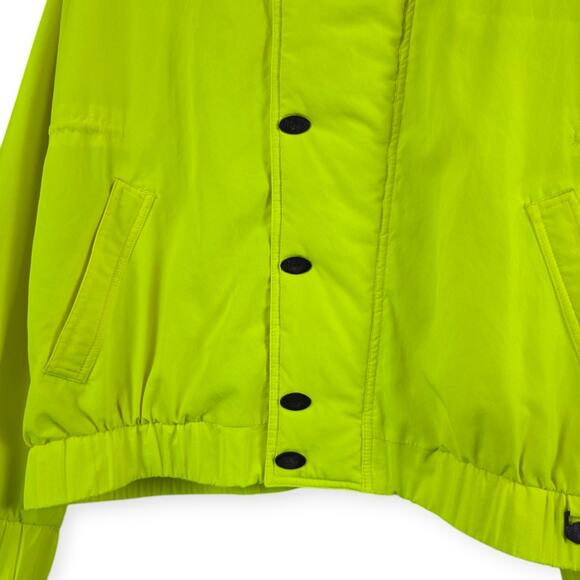 Vintage Neon Yellow Ski Jacket Bobbie Burns Size XL Removable Shoulder Pads - Picture 6 of 14